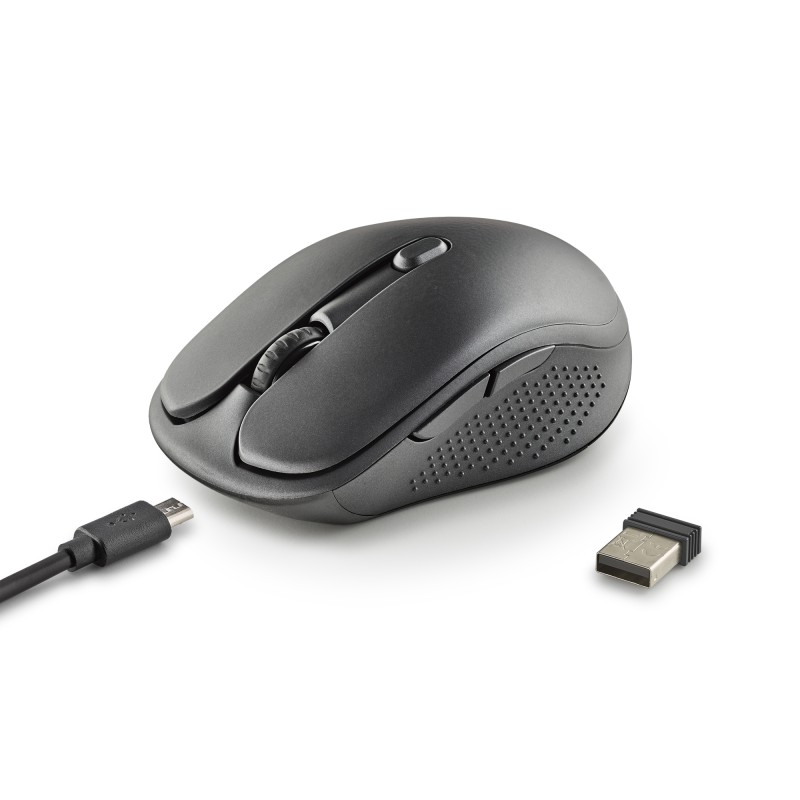 NGS EVO RUST Rato Sem Fios RF Wireless 1600 DPI Ótico 5 Botões Preto - EVORUSTBLACK - 8435430621631
