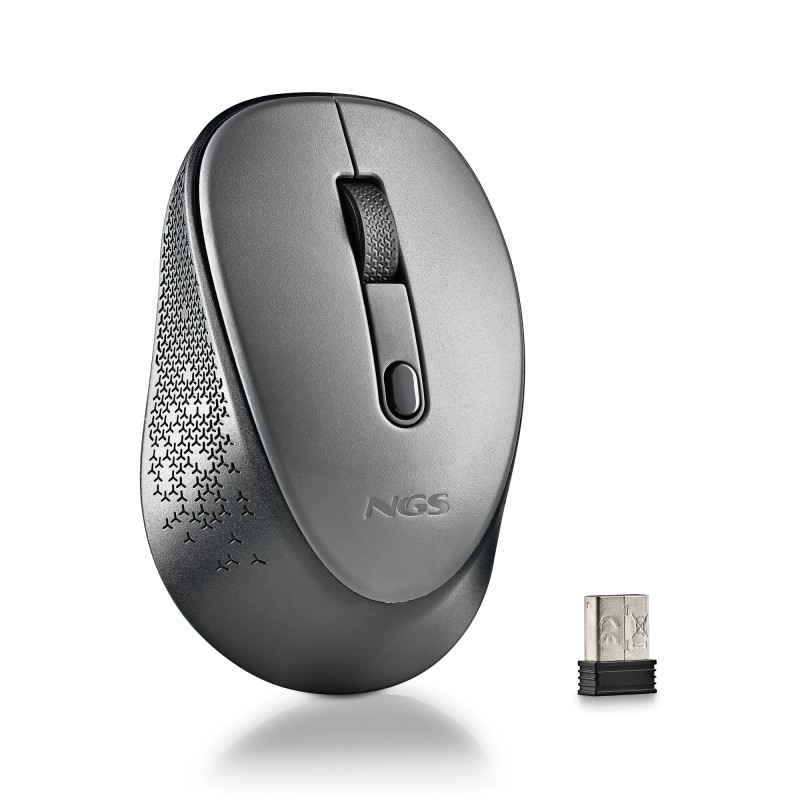 NGS DEW Rato Sem Fios RF Wireless Ambidestro 1600 DPI Ótico 2 Botões Cinzento - DEWGRAY - 8435430623925