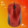 NGS CREW Rato Com Fios USB Ambidestro 1200 DPI Ótico 2 Botões Vermelho - CREWRED - 8435430618822