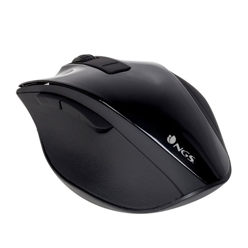 NGS Bow Rato Sem Fios RF Wireless 1600 DPI Ótico 5 Botões Preto - BOWBLACK - 8435430613452