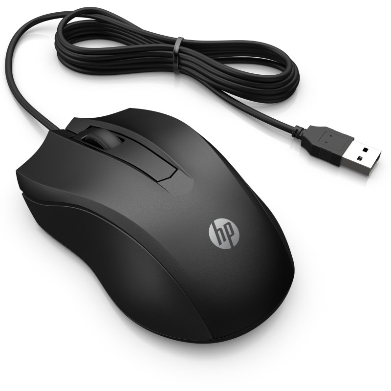 HP 105 Wired Rato Ambidestro Com Fios USB 1600 DPI Ótico 3 Botões Preto - 822M9UT - 0198122960828
