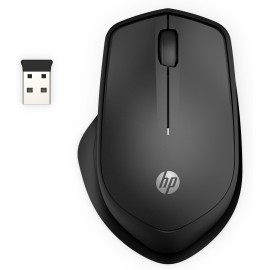HP 280 Silent Rato Sem Fios RF Wireless 1200 DPI Ótico 3 Botões Preto - 19U64AA - 0195122197476
