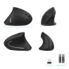 TooQ TQMWG-1104-B Rato Sem Fios RF Wireless Universal Vertical 3200 DPI Ótico 6 Botões Preto - 8433281017535