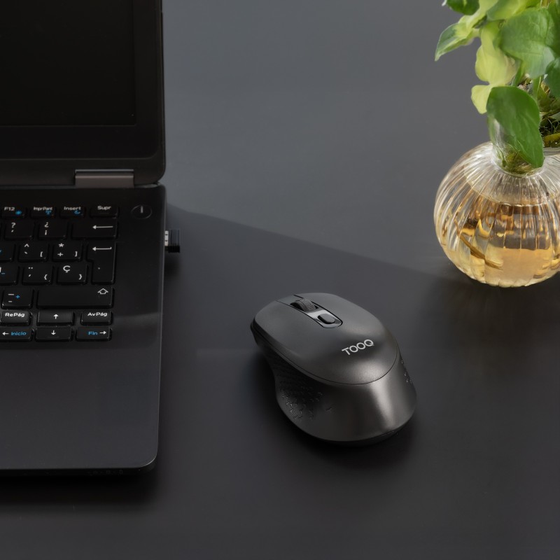 TooQ TQMW-1101-B Rato Sem Fios RF Wireless Universal 1600 DPI Ótico 4 Botões Preto - 8433281017504