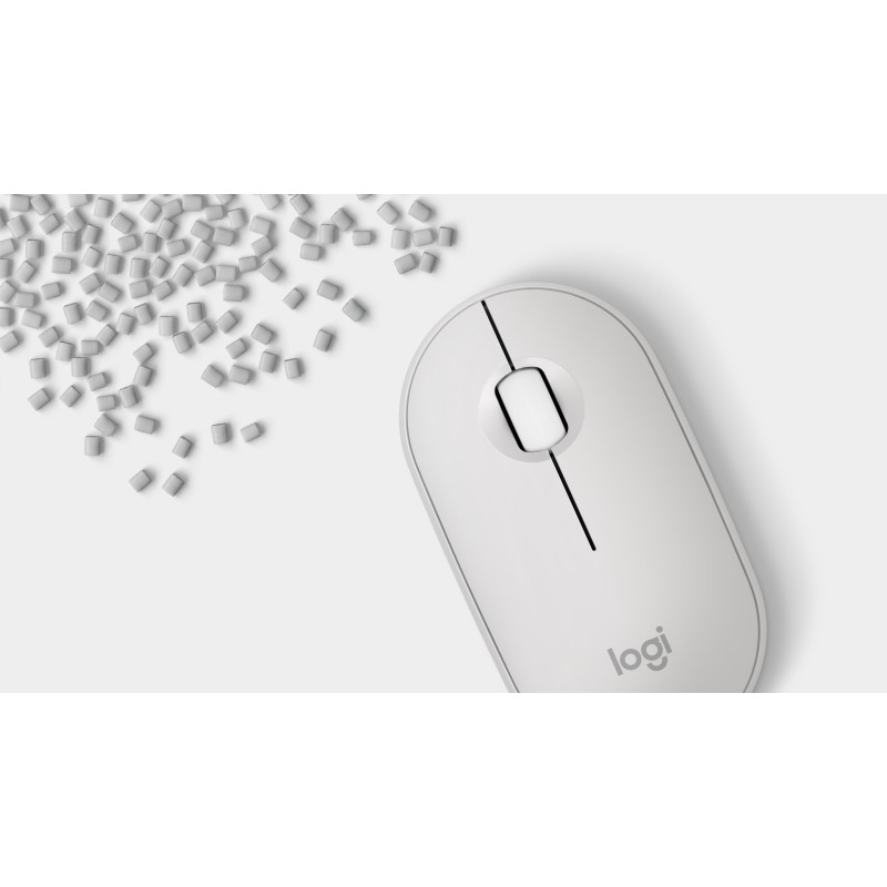 Logitech Pebble 2 M350S Rato Sem Fios RF/Bluetooth Ambidestro 4000 DPI Ótico 3 Botões Branco - 910-007013 - 5099206110441