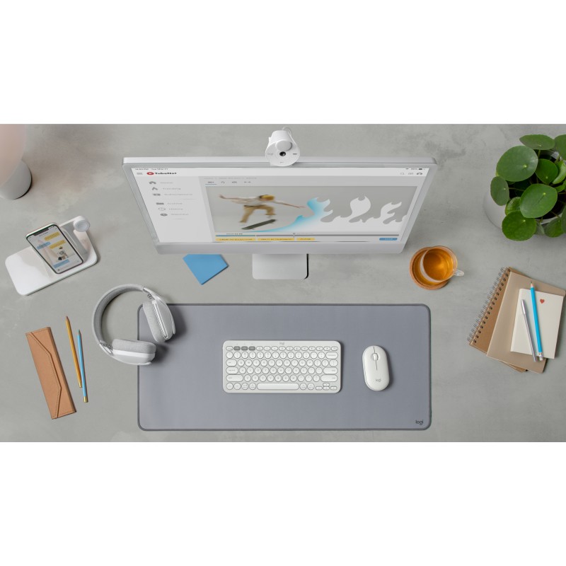 Logitech Pebble 2 M350S Rato Sem Fios RF/Bluetooth Ambidestro 4000 DPI Ótico 3 Botões Branco - 910-007013 - 5099206110441