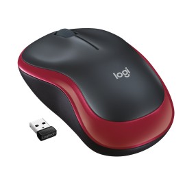 Logitech M185 Rato Sem Fios RF Wireless Ambidestro 1000 DPI Ótico 3 Botões Preto, Vermelho - 910-002237 - 5099206028845
