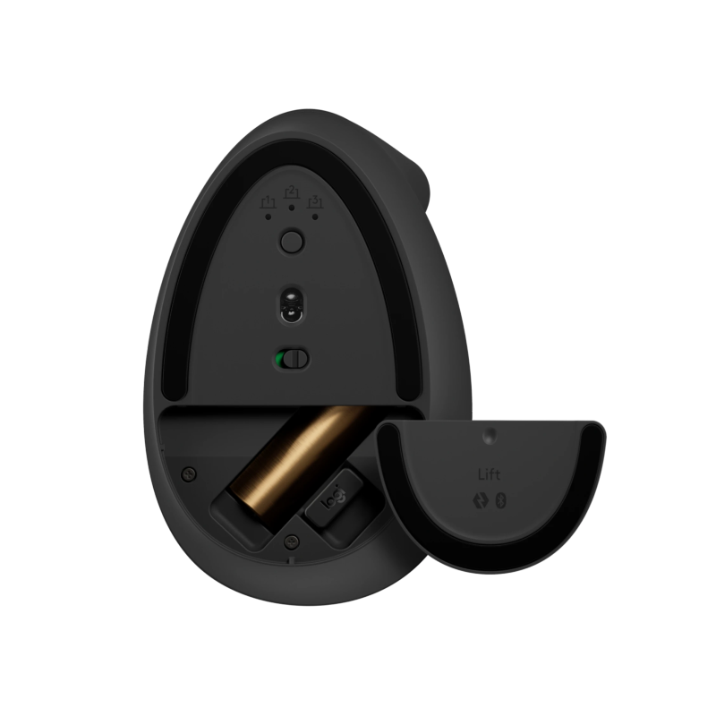 Logitech Lift Rato Sem Fios RF/Bluetooth Vertical 4000 DPI Ótico 4 Botões Grafite - 910-006473 - 5099206099784