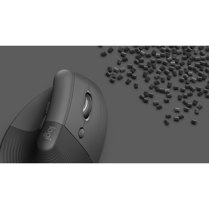 Logitech Lift Rato Sem Fios RF/Bluetooth Vertical 4000 DPI Ótico 4 Botões Grafite - 910-006473 - 5099206099784