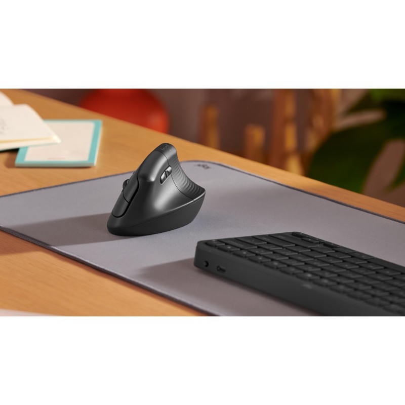 Logitech Lift Rato Sem Fios RF/Bluetooth Vertical 4000 DPI Ótico 4 Botões Grafite - 910-006473 - 5099206099784