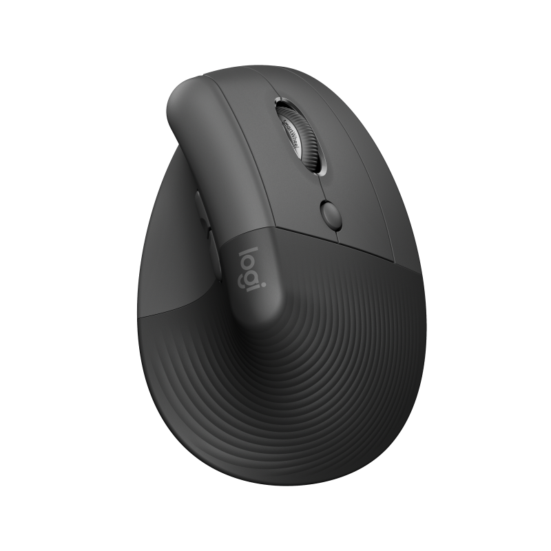 Logitech Lift for Business Rato Sem Fios RF/Bluetooth Vertical 4000 DPI Ótico 4 Botões Grafite - 910-006494 - 5099206099838