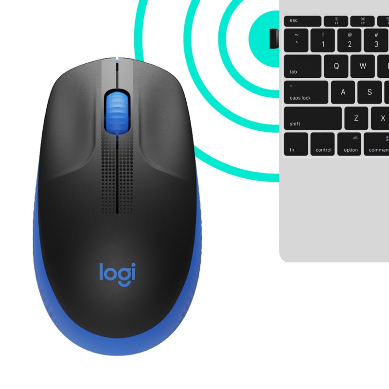Logitech M190 Rato Sem Fios RF Wireless Ambidestro 1000 DPI Ótico 3 Botões Azul - 910-005907 - 5099206091849