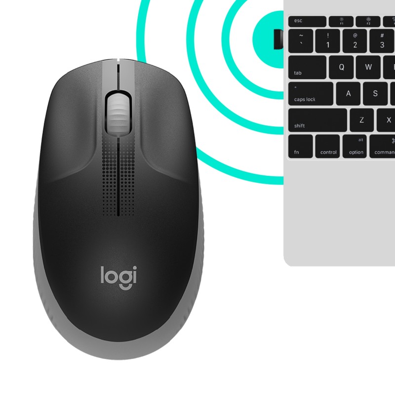 Logitech M190 Rato Sem Fios RF Wireless Ambidestro 1000 DPI Ótico 3 Botões Cinzento - 910-005906 - 5099206091832