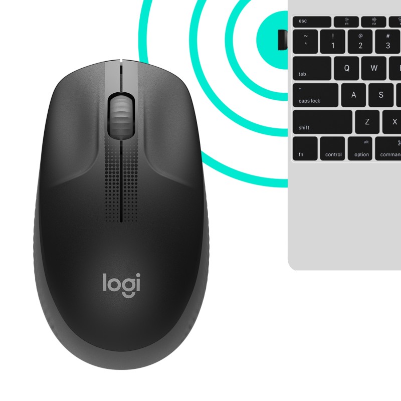 Logitech M190 Rato Sem Fios RF Wireless Ambidestro 1000 DPI Ótico 3 Botões Carvão - 910-005905 - 5099206091825