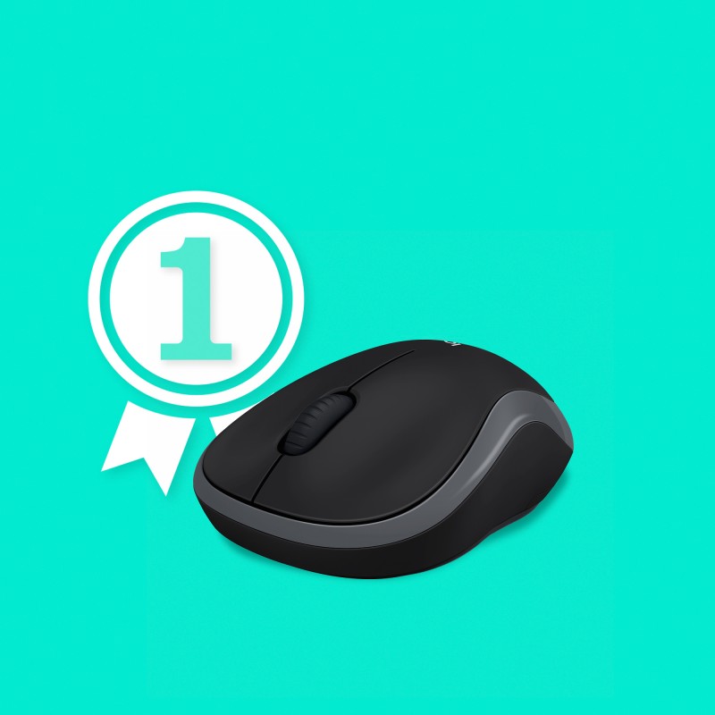 Logitech M185 Rato Sem Fios RF Wireless Ambidestro 1000 DPI Ótico 2 Botões Cinzento - 910-002238 - 5099206027282
