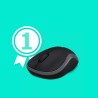 Logitech M185 Rato Sem Fios RF Wireless Ambidestro 1000 DPI Ótico 2 Botões Cinzento - 910-002238 - 5099206027282