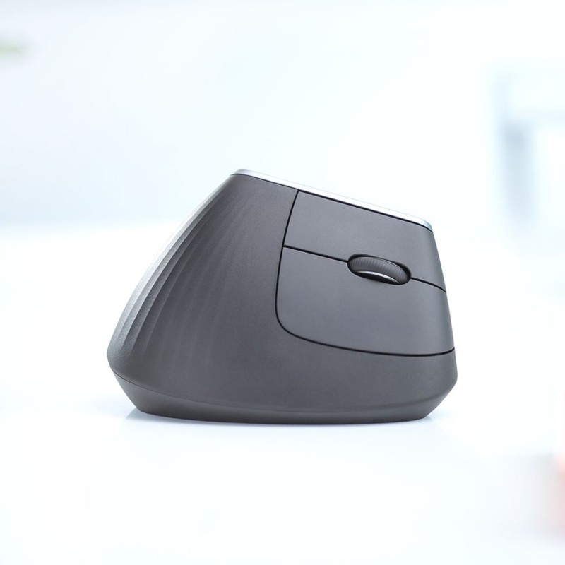 Logitech MX Vertical Rato Sem Fios RF/Bluetooth Vertical 4000 DPI Ótico 4 Botões Grafite - 910-005448 - 5099206081901