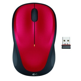 Logitech M235 Rato Sem Fios RF Wireless Ambidestro 1000 DPI Ótico 3 Botões Preto, Vermelho - 910-002496 - 5099206029347