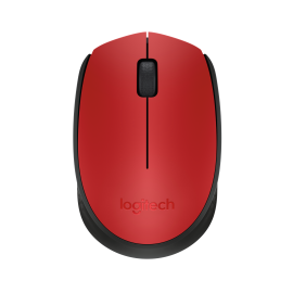 Logitech M171 Rato Sem Fios RF Wireless Ambidestro 1000 DPI Ótico 2 Botões Preto, Vermelho - 910-004641 - 5099206062870