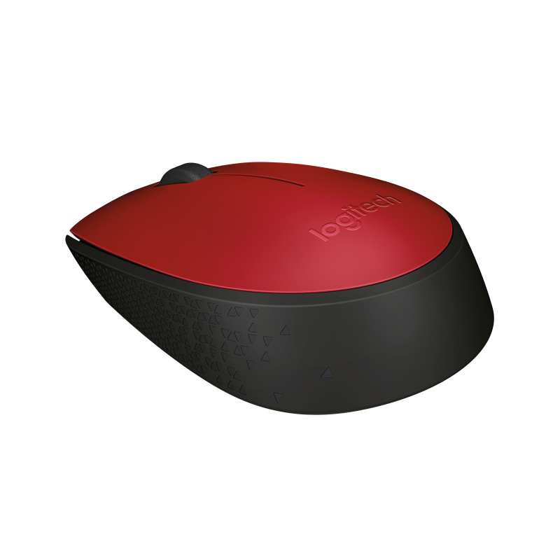 Logitech M171 Rato Sem Fios RF Wireless Ambidestro 1000 DPI Ótico 2 Botões Preto, Vermelho - 910-004641 - 5099206062870