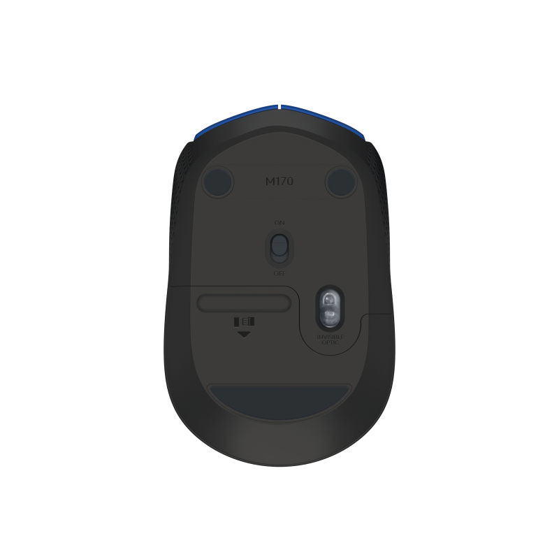Logitech M171 Rato Sem Fios RF Wireless Ambidestro 1000 DPI Ótico 2 Botões Preto, Azul - 910-004640 - 5099206062863