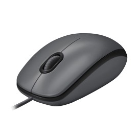 Logitech M100 Rato Com Fios USB Ambidestro 1000 DPI Ótico 3 Botões Preto, Cinzento - 910-006652 - 5099206104242