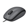 Logitech M100 Rato Com Fios USB Ambidestro 1000 DPI Ótico 3 Botões Preto, Cinzento - 910-006652 - 5099206104242