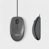 Logitech M100 Rato Com Fios USB Ambidestro 1000 DPI Ótico 3 Botões Preto, Cinzento - 910-006652 - 5099206104242