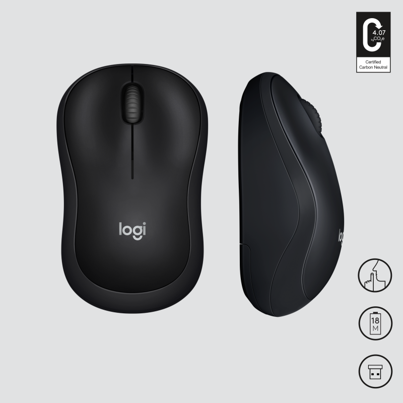 Logitech M220 Silent Rato Sem Fios RF Wireless Ambidestro 1000 DPI Ótico 3 Botões Carvão - 910-004878 - 5099206066199