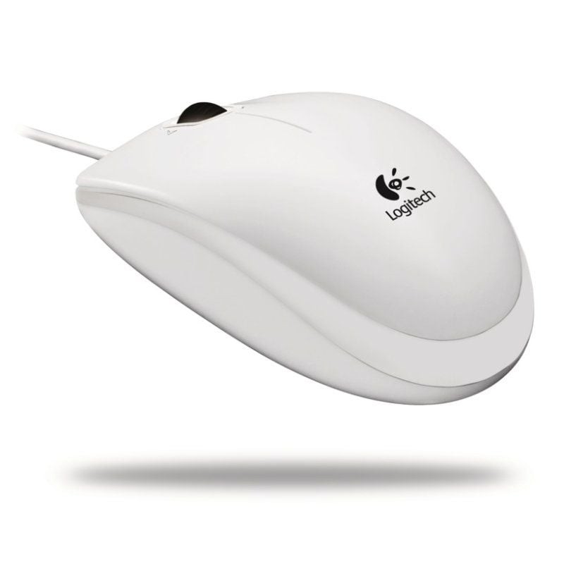 Logitech B100 Rato Com Fios USB Ambidestro 800 DPI Ótico 3 Botões Branco - 910-003360 - 5099206041288