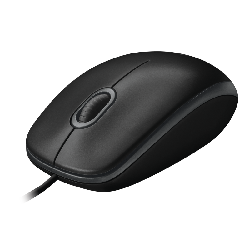 Logitech B100 Rato Com Fios USB Ambidestro 800 DPI Ótico 3 Botões Preto - 910-003357 - 5099206041271