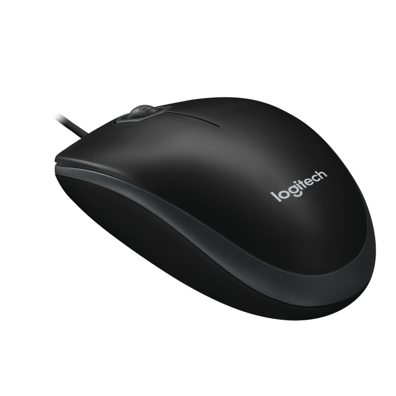 Logitech B100 Rato Com Fios USB Ambidestro 800 DPI Ótico 3 Botões Preto - 910-003357 - 5099206041271