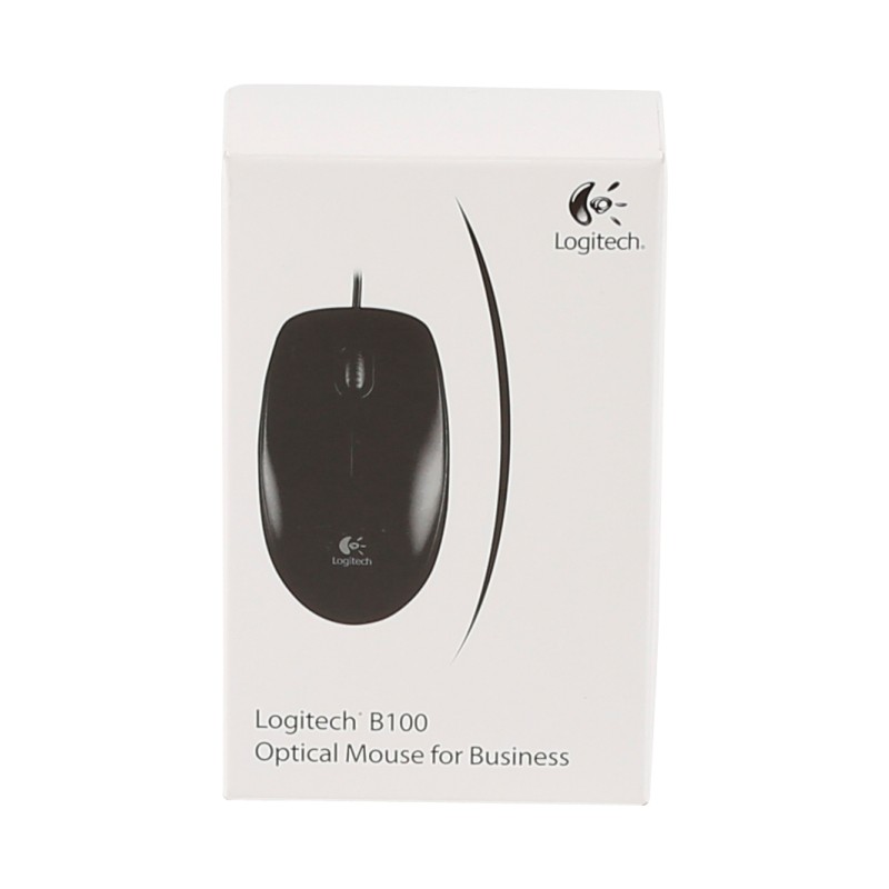 Logitech B100 Rato Com Fios USB Ambidestro 800 DPI Ótico 3 Botões Preto - 910-003357 - 5099206041271