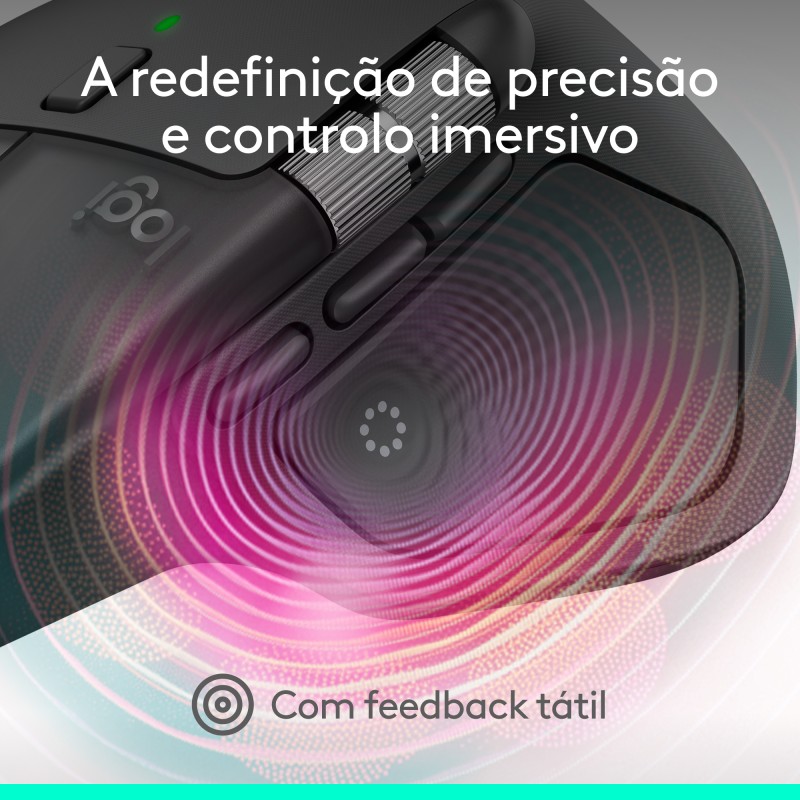 Logitech MX Master 4 Rato Ergonómico Sem Fios RF/Bluetooth 8000 DPI Laser 8 Botões Grafite - 910-007562 - 5099206133082