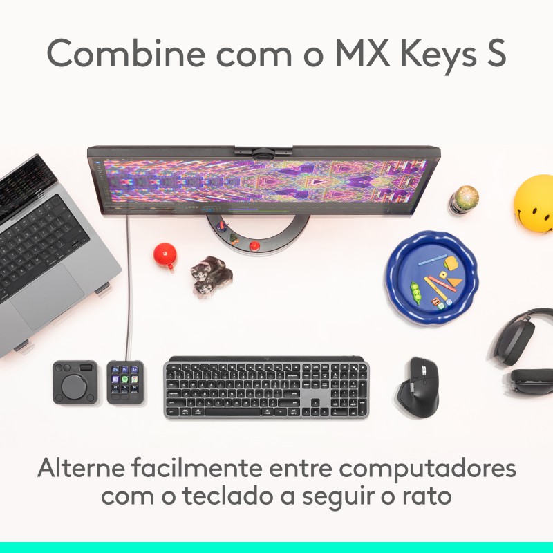 Logitech MX Master 4 Rato Ergonómico Sem Fios RF/Bluetooth 8000 DPI Laser 8 Botões Grafite - 910-007562 - 5099206133082