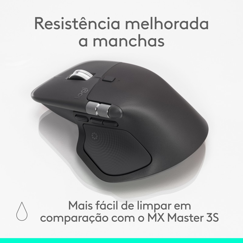 Logitech MX Master 4 Rato Ergonómico Sem Fios RF/Bluetooth 8000 DPI Laser 8 Botões Grafite - 910-007562 - 5099206133082