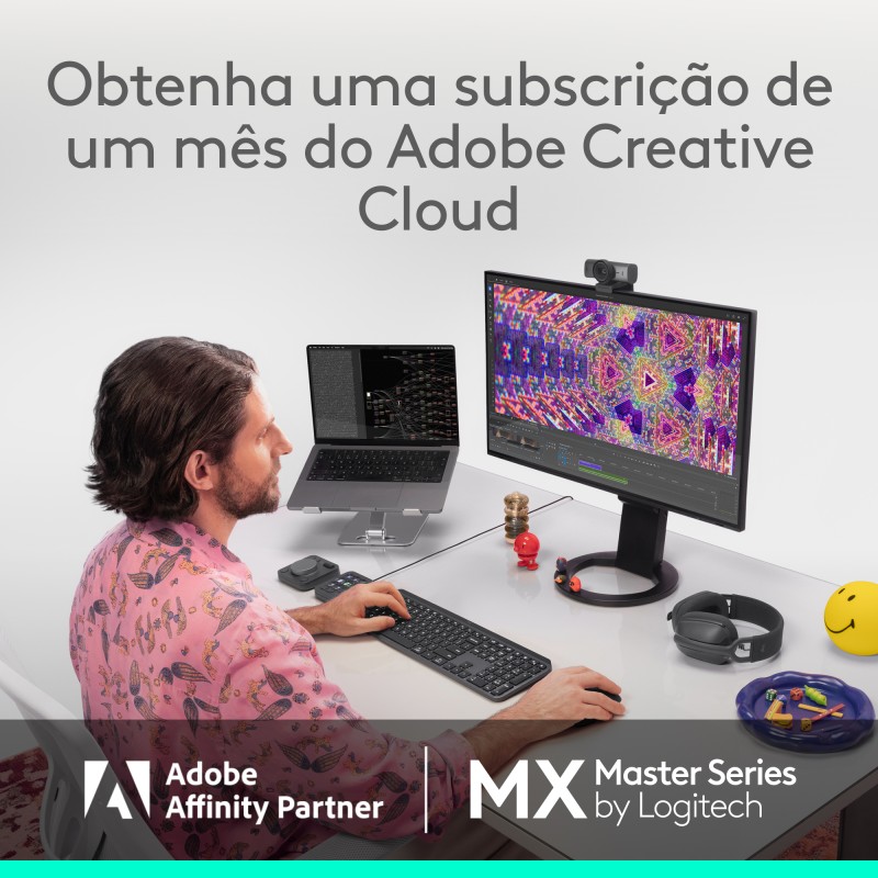 Logitech MX Master 4 Rato Ergonómico Sem Fios RF/Bluetooth 8000 DPI Laser 8 Botões Grafite - 910-007562 - 5099206133082