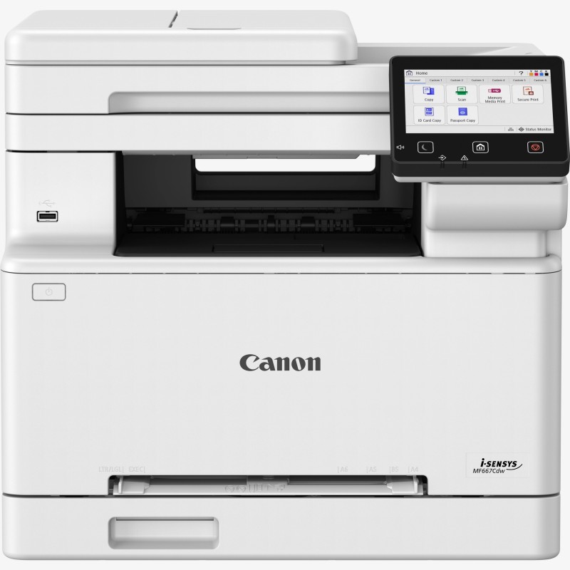 Canon i-SENSYS MF667Cdw Impressora Multifunções Laser Cores A4 1200 x 1200 DPI Duplex Wi-Fi/Ethernet/USB Preto, Branco - 6928C001 - 4549292241969
