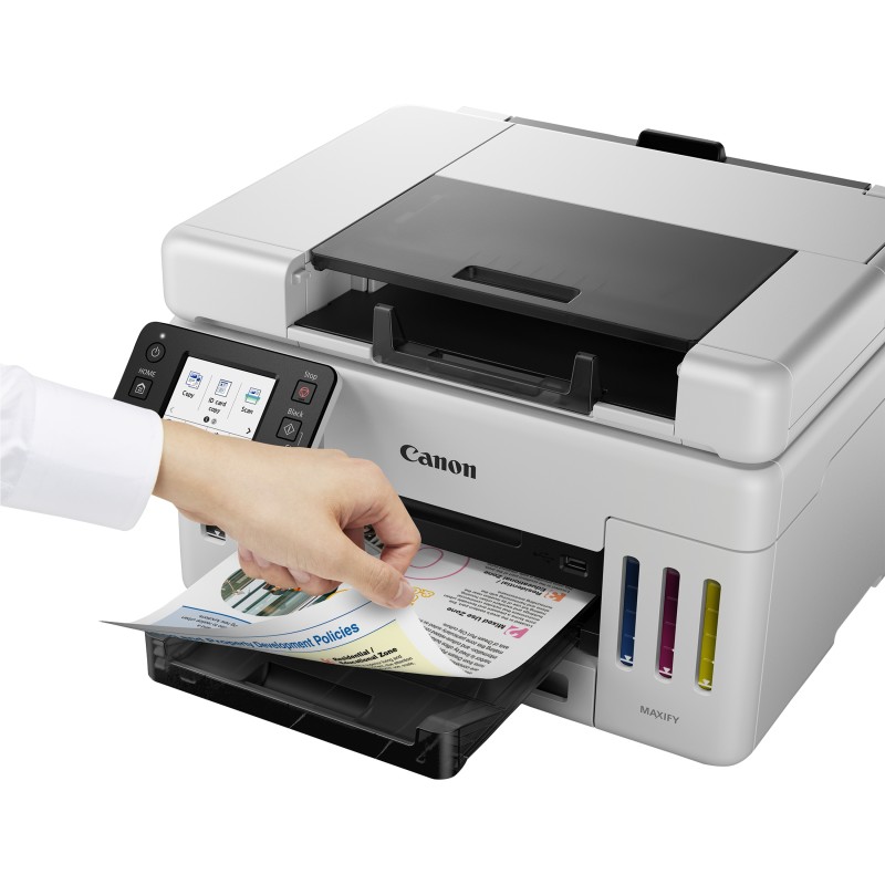 Canon MAXIFY GX6550 Impressora Multifunções Jato de Tinta Cores MegaTank Recarregável A4 600 x 1200 DPI Duplex Wi-Fi/Ethernet/USB Preto, Branco - 6351C006 - 4549292223644