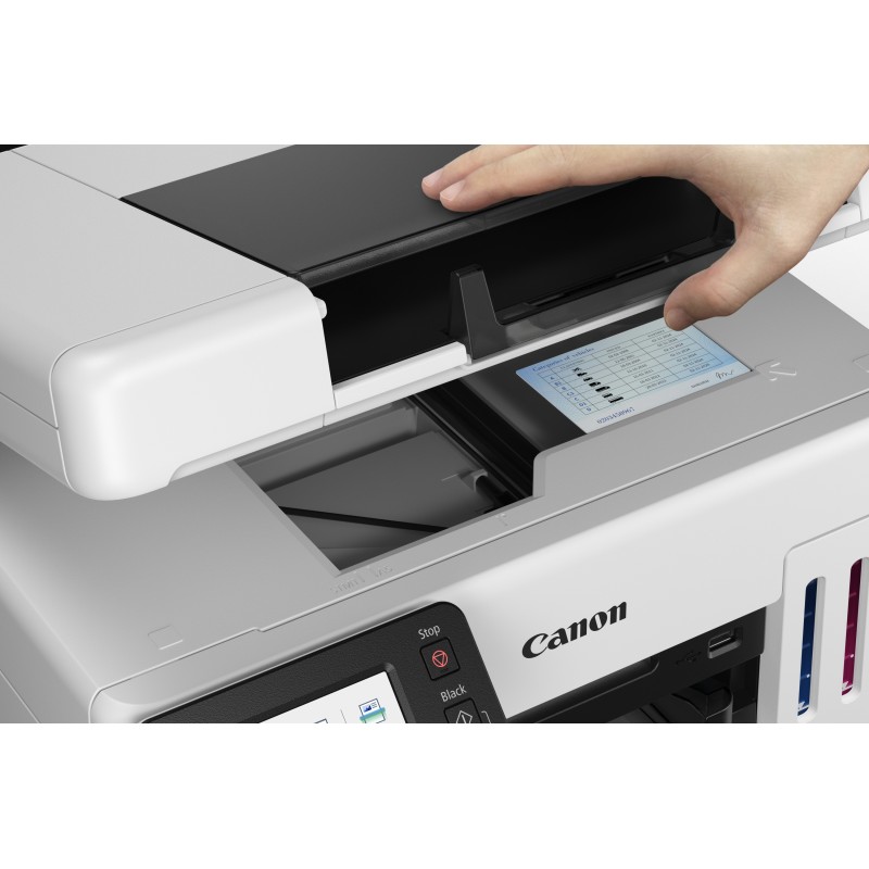 Canon MAXIFY GX6550 Impressora Multifunções Jato de Tinta Cores MegaTank Recarregável A4 600 x 1200 DPI Duplex Wi-Fi/Ethernet/USB Preto, Branco - 6351C006 - 4549292223644