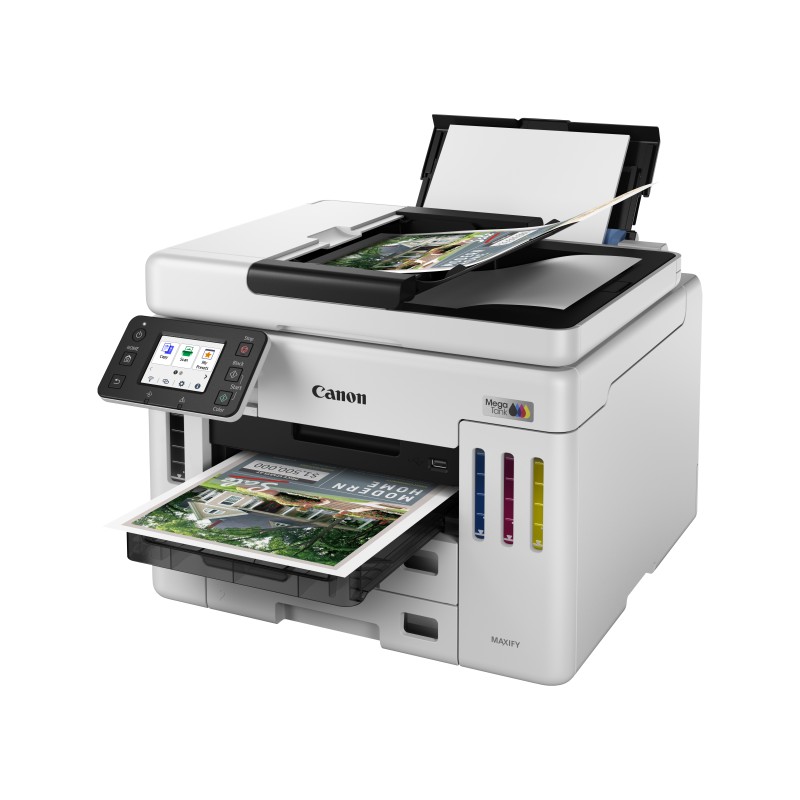 Canon MAXIFY GX7150 Impressora Multifunções Jato de Tinta Cores MegaTank Recarregável A4 600 x 1200 DPI Duplex Wi-Fi/Ethernet/USB Preto, Branco - 6880C006 - 4549292240276