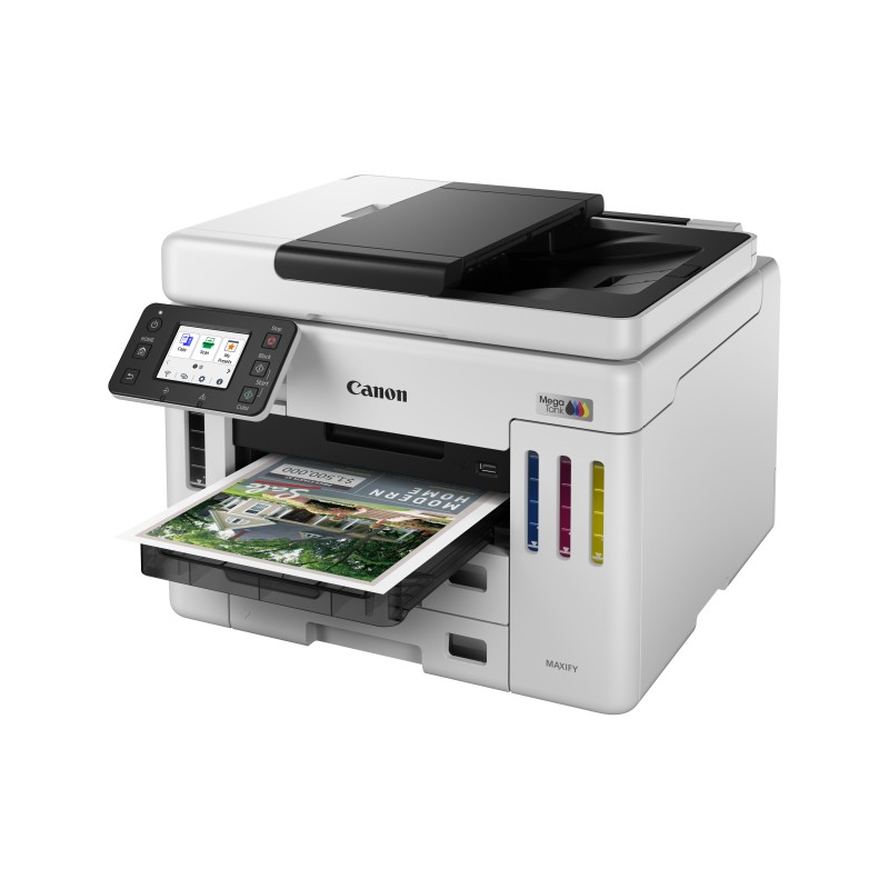 Canon MAXIFY GX7150 Impressora Multifunções Jato de Tinta Cores MegaTank Recarregável A4 600 x 1200 DPI Duplex Wi-Fi/Ethernet/USB Preto, Branco - 6880C006 - 4549292240276