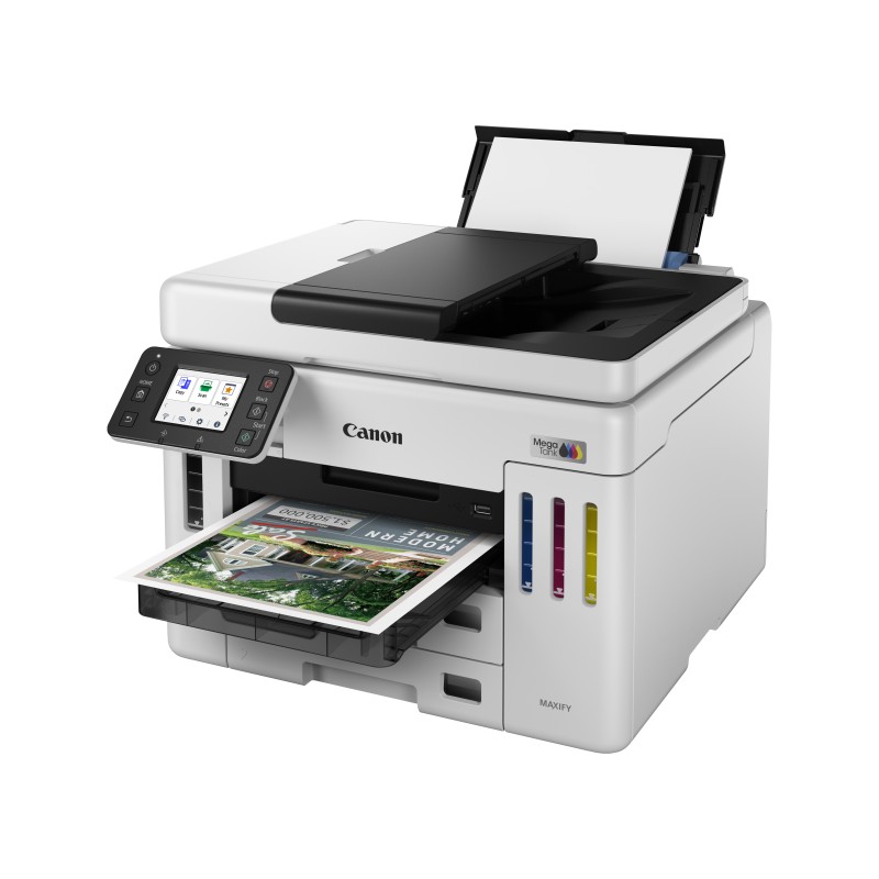 Canon MAXIFY GX7150 Impressora Multifunções Jato de Tinta Cores MegaTank Recarregável A4 600 x 1200 DPI Duplex Wi-Fi/Ethernet/USB Preto, Branco - 6880C006 - 4549292240276