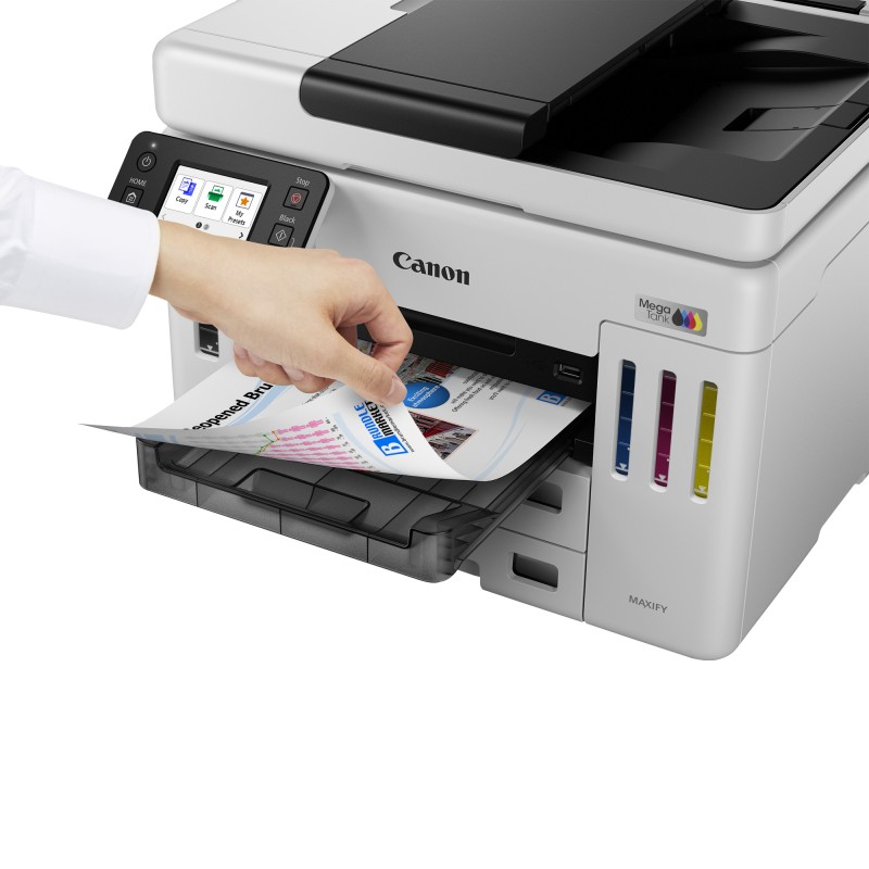 Canon MAXIFY GX7150 Impressora Multifunções Jato de Tinta Cores MegaTank Recarregável A4 600 x 1200 DPI Duplex Wi-Fi/Ethernet/USB Preto, Branco - 6880C006 - 4549292240276