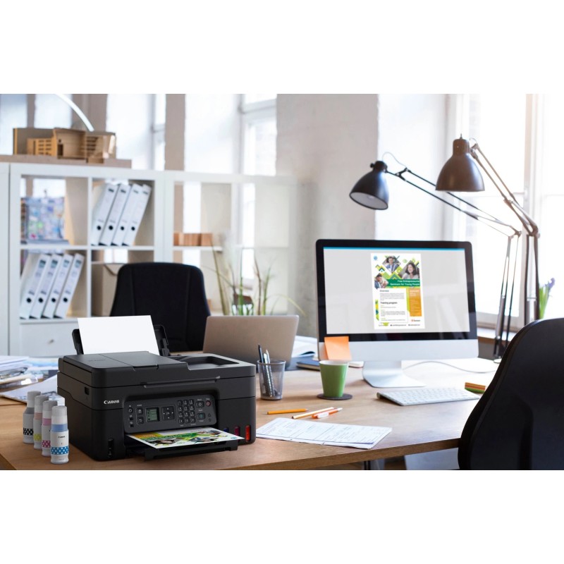 Canon PIXMA G4570 Impressora Multifunções Jato de Tinta Cores MegaTank Recarregável A4 4800 x 1200 DPI Duplex Wi-Fi/USB Preto - 5807C006 - 4549292205787