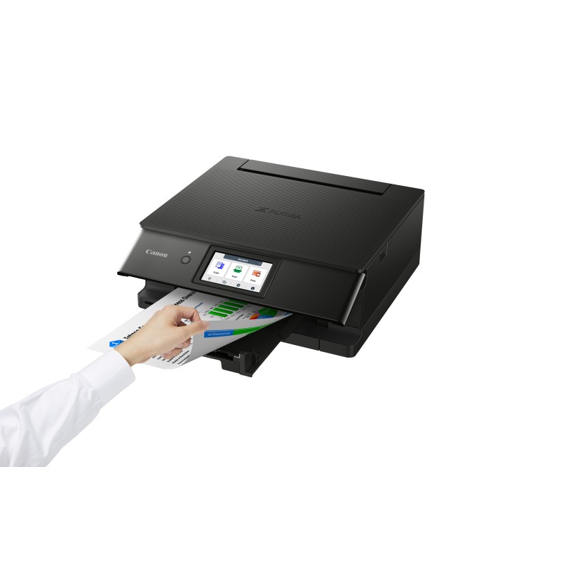 Canon PIXMA TS8750 Impressora Multifunções Fotográfica Jato de Tinta Cores A4 4800 x 1200 DPI Duplex Wi-Fi/USB Preto - 6152C006 - 4549292218381