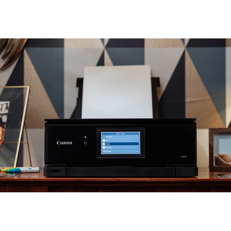 Canon PIXMA TS8750 Impressora Multifunções Fotográfica Jato de Tinta Cores A4 4800 x 1200 DPI Duplex Wi-Fi/USB Preto - 6152C006 - 4549292218381