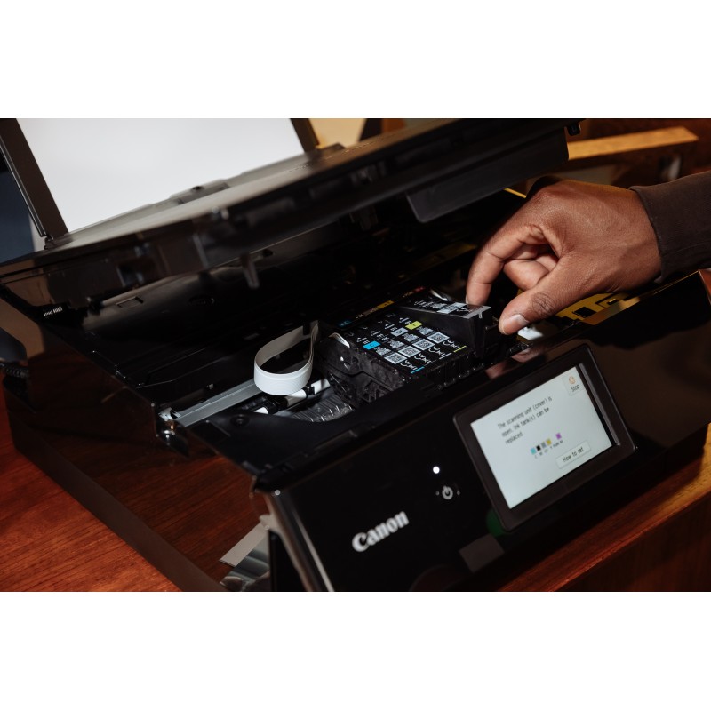 Canon PIXMA TS8750 Impressora Multifunções Fotográfica Jato de Tinta Cores A4 4800 x 1200 DPI Duplex Wi-Fi/USB Preto - 6152C006 - 4549292218381