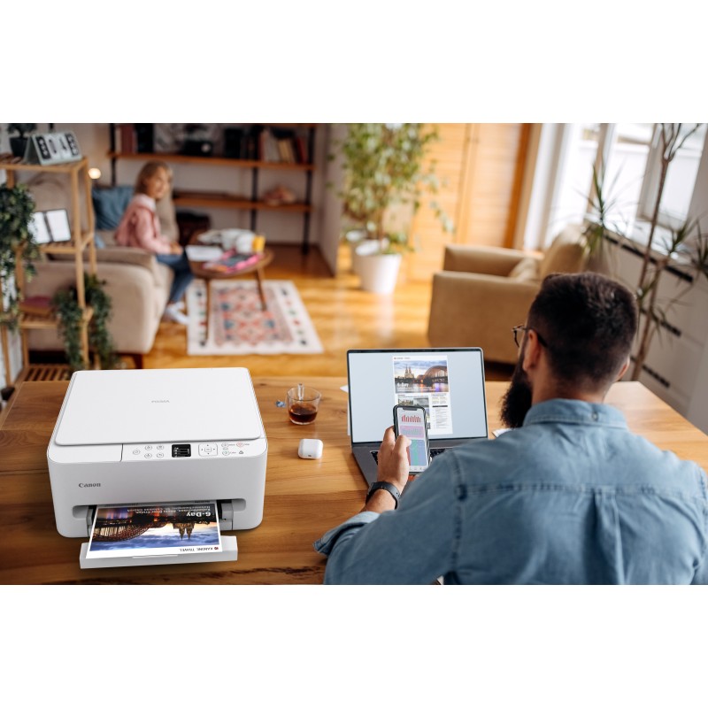 Canon PIXMA TS6550i Impressora Multifunções Fotográfica Jato de Tinta Cores A4 1200 x 1200 DPI Duplex Wi-Fi/USB Branco - 7179C006 - 4549292247985