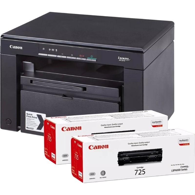 Canon i-SENSYS MF3010 Impressora Multifunções Laser Monocromática A4 1200 x 600 DPI USB Preto - 5252B034 - 8714574661483